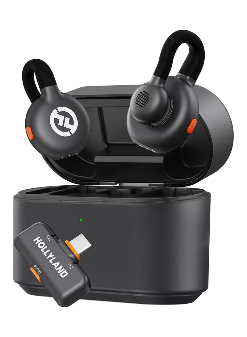 Hollyland Lark M2S USB-C Discreet Wireless Microphone, Clip-On Noise Reduction Mic with Plug & Play Receiver, Compact Audio Recording Solution for Vlogging, Streaming, Interviews & Video Creation - Image 1